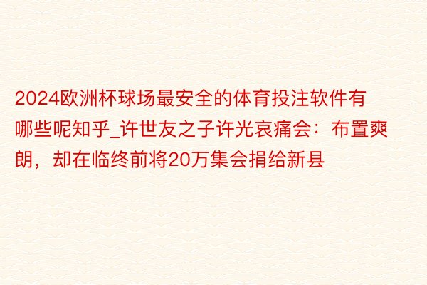 2024欧洲杯球场最安全的体育投注软件有哪些呢知乎_许世友之子许光哀痛会：布置爽朗，却在临终前将20万集会捐给新县